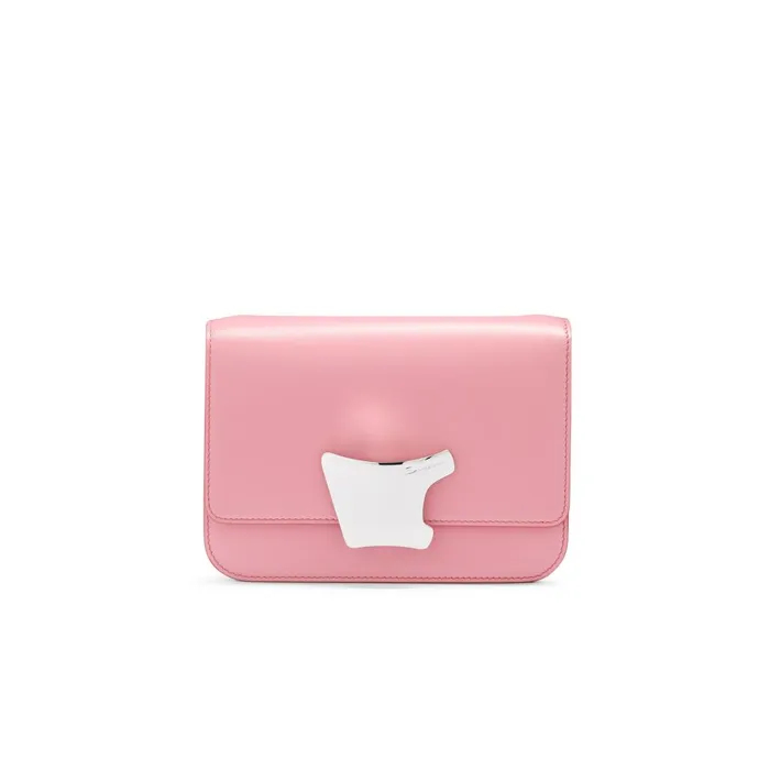Women Pink Leather Crossbody Bag Santoni Bags