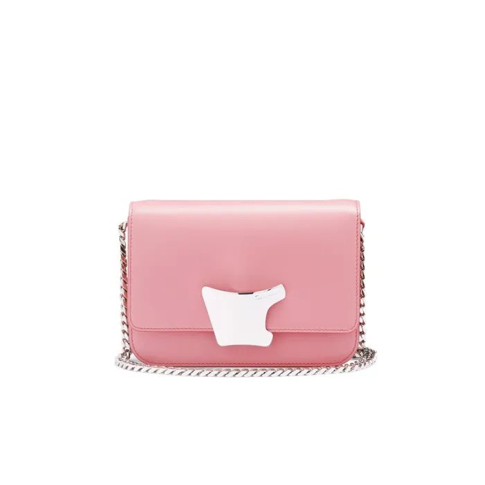 Women Pink Leather Crossbody Bag Santoni Bags