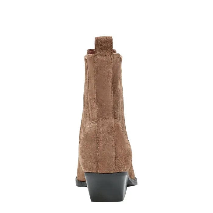 Women Pryce Western Bootie Natural Suede Marc Fisher Boots and Booties