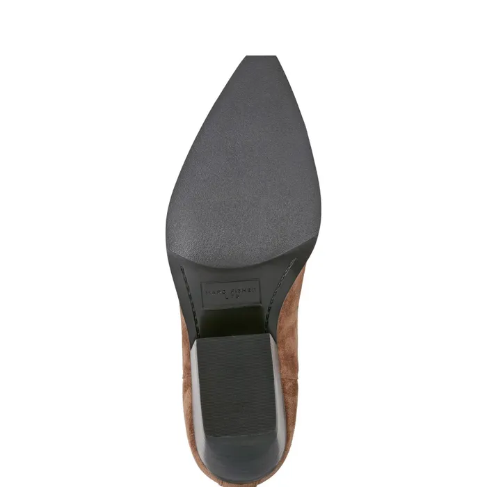 Women Pryce Western Bootie Natural Suede Marc Fisher Boots and Booties