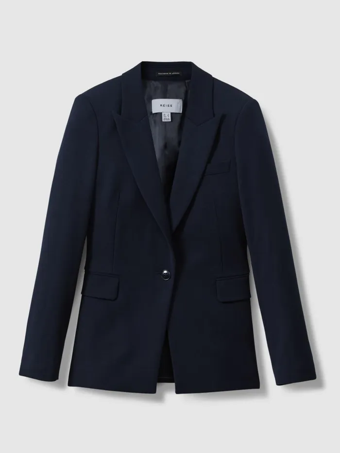Women Reiss Blazers Gabi Tailored Single Breasted Suit Blazer Navy