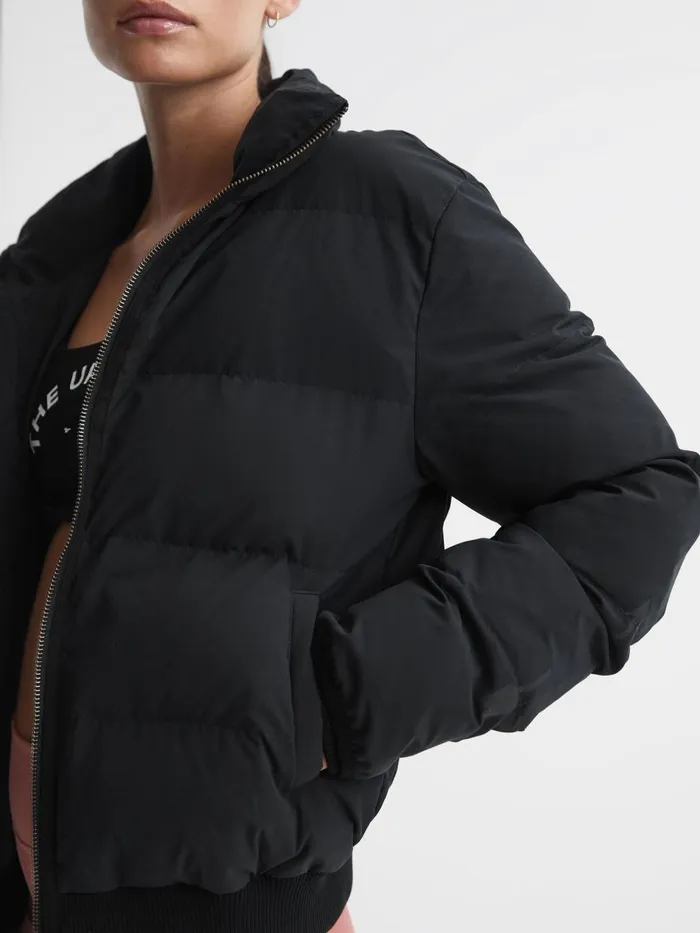 Women Reiss Coats Upside Insulated Jacket Black