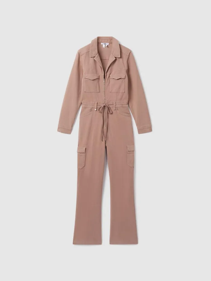 Women Reiss Jumpsuits and Playsuits Denim Jumpsuit Mauve