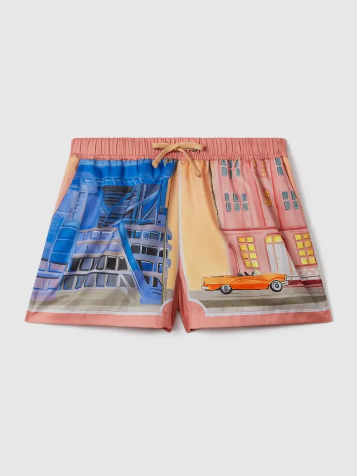 Women Reiss Shorts F1 Miami Exclusive Cuban Collar Short Pink Multi
