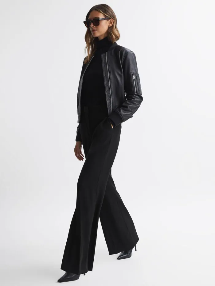 Women Reiss Suits and Tailoring Margeaux Wide Leg Suit Trousers Black