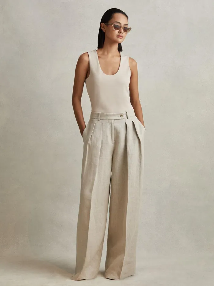 Women Reiss Tops Courtney Scoop Neck Vest Neutral