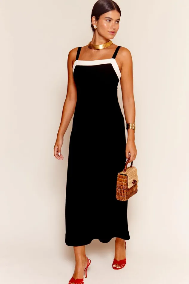 Women RIXO All Clothing Brennan Midi Dress Black