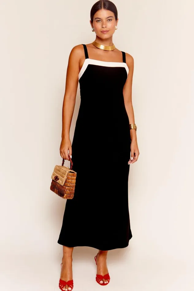 Women RIXO All Clothing Brennan Midi Dress Black