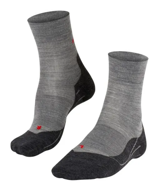 Women RU4 Endurance Wool Women Running Socks Light Grey Mel FALKE Running Socks