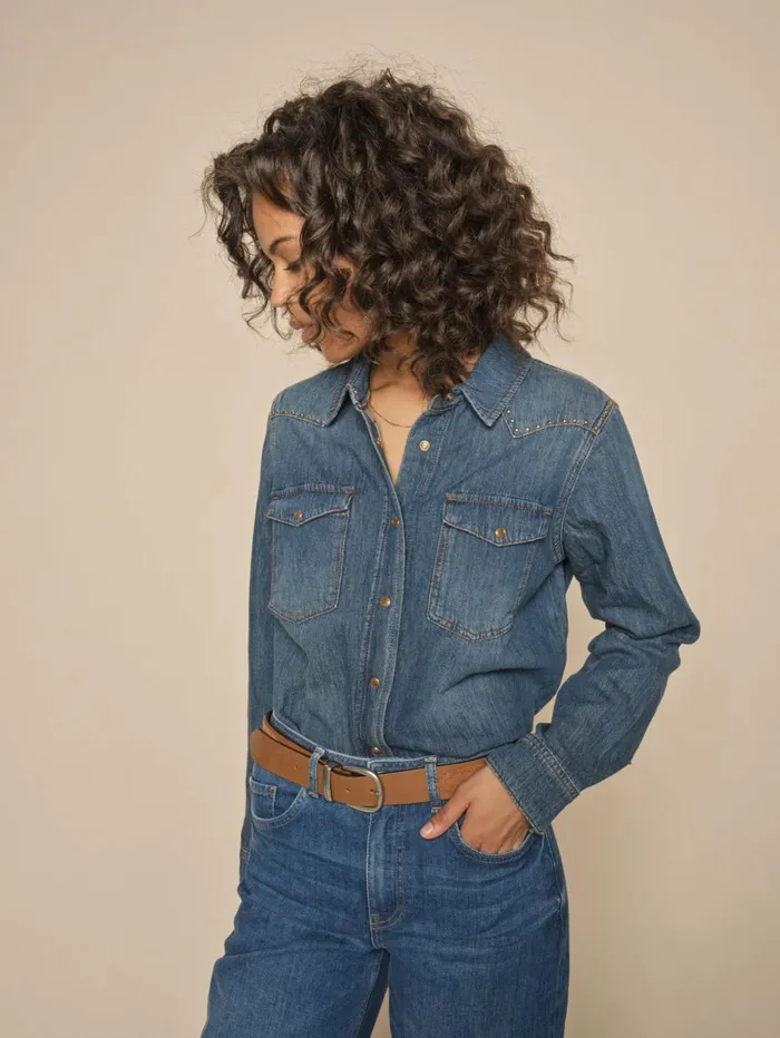 Women Shirts MOS MOSH MMElvira Denim Shirt Blue