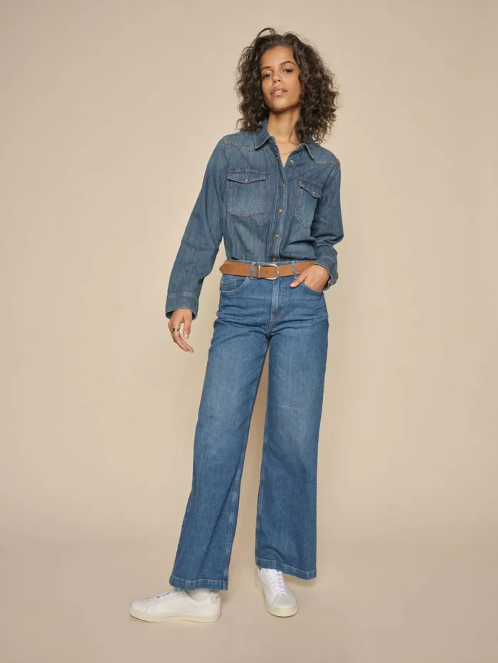 Women Shirts MOS MOSH MMElvira Denim Shirt Blue