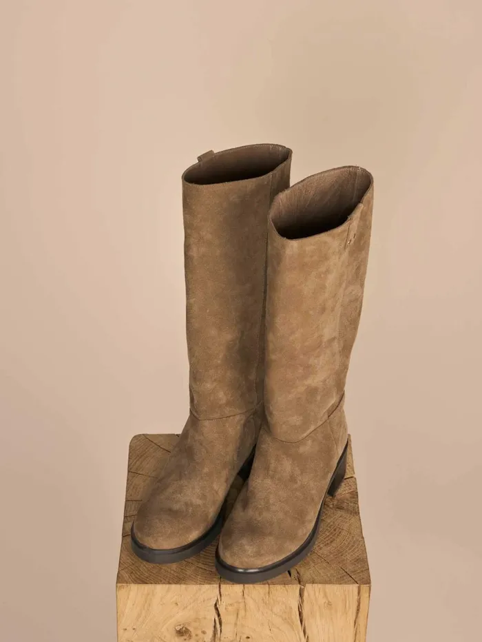 Women Shoes MOS MOSH MMWales Suede Hi Boot Dark Beige