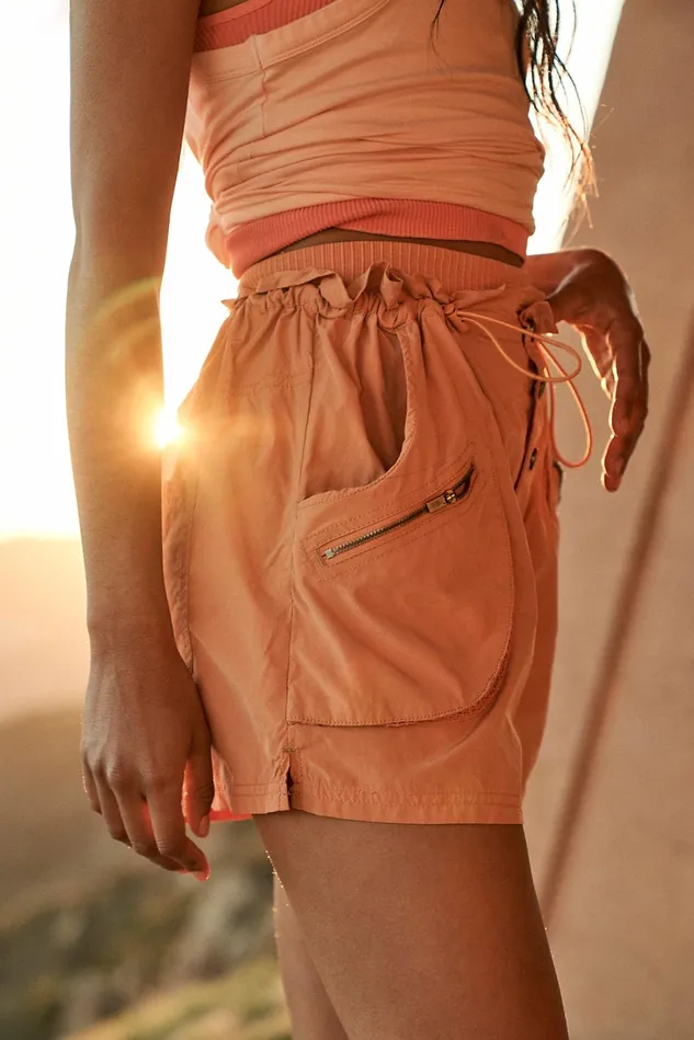 Women Shorts Free People Off The Grid Solid Shorts Dried Apricot
