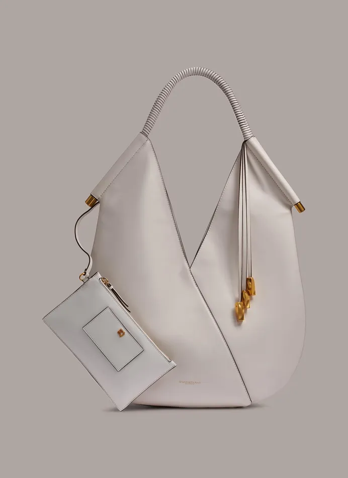 Women Shoulder And Hobo Bags Donna Karan BALDWIN LARGE SHOULDER BAG Brilliant White Women Shoulder And Hobo Bags Donna Karan BALDWIN LARGE SHOULDER BAG Brilliant White
