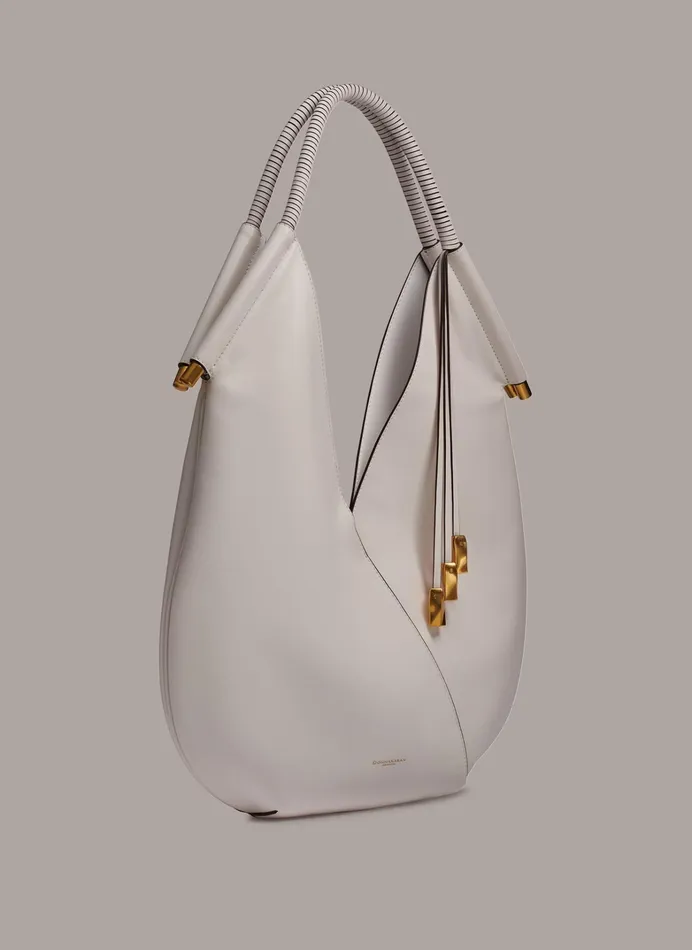Women Shoulder And Hobo Bags Donna Karan BALDWIN LARGE SHOULDER BAG Brilliant White