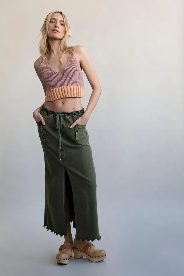 Women Skirts Free People Like This Maxi Skirt Olive Sparrow