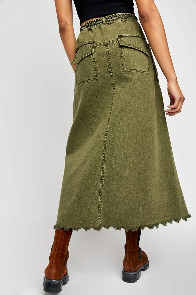 Women Skirts Free People Like This Maxi Skirt Olive Sparrow