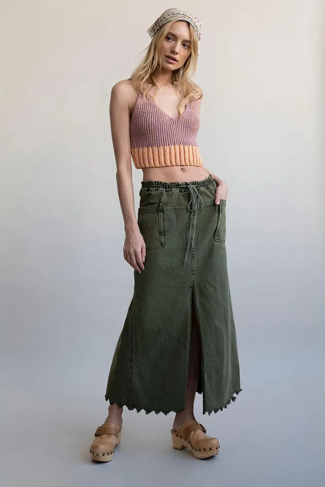 Women Skirts Free People Like This Maxi Skirt Olive Sparrow