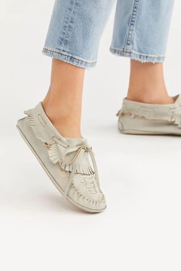 Women Slippers Free People Isadore Moccasin Bone
