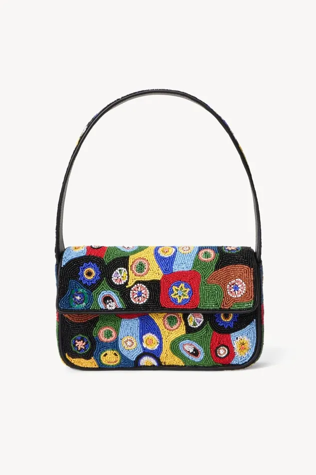Women STAUD Beaded TOMMY BEADED BAG BLACK MILLEFIORI