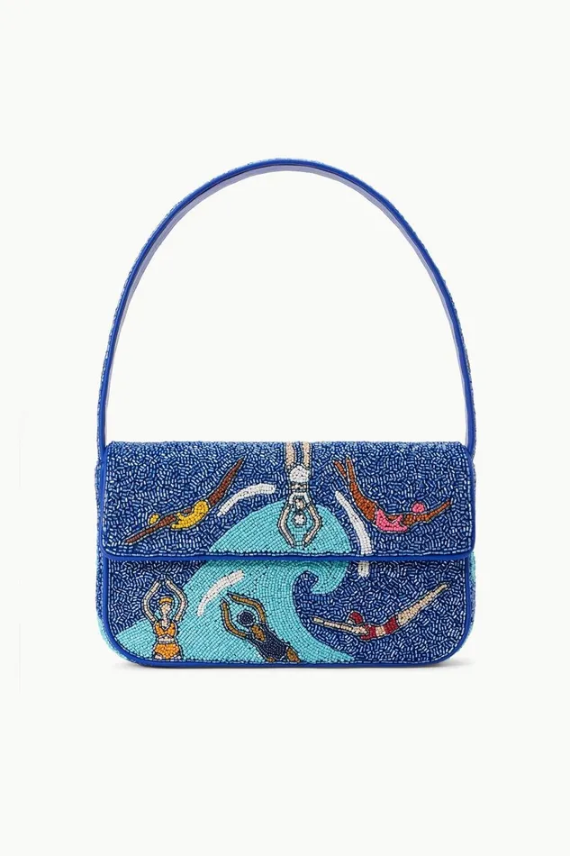 Women STAUD Beaded TOMMY BEADED BAG SWIMMERS