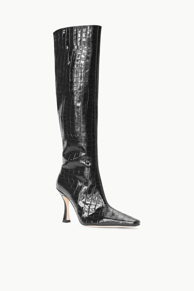 Women STAUD Boots CAMI BOOT BLACK CROC EMBOSSED Women STAUD Boots CAMI BOOT BLACK CROC EMBOSSED