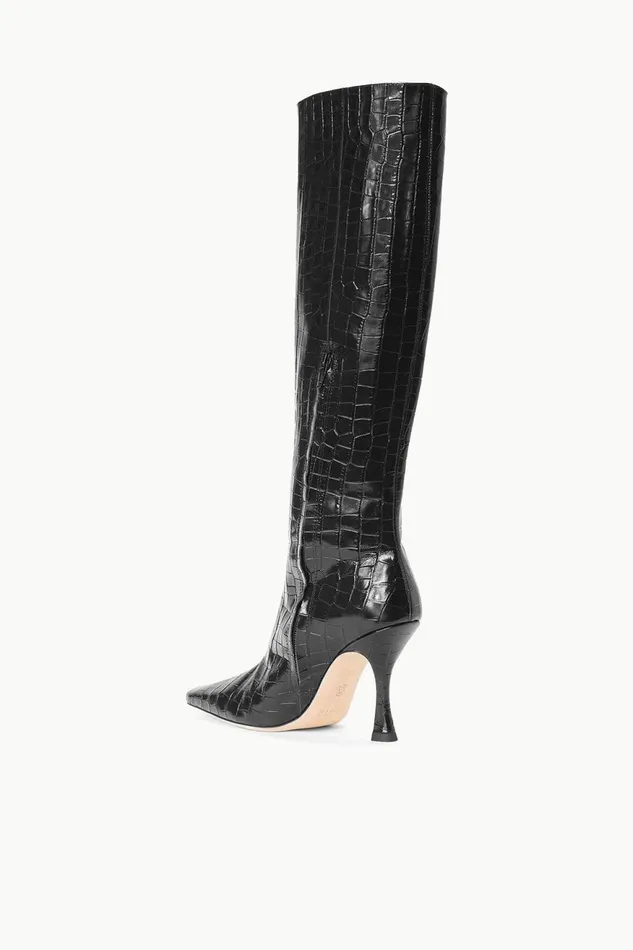 Women STAUD Boots CAMI BOOT BLACK CROC EMBOSSED Women STAUD Boots CAMI BOOT BLACK CROC EMBOSSED