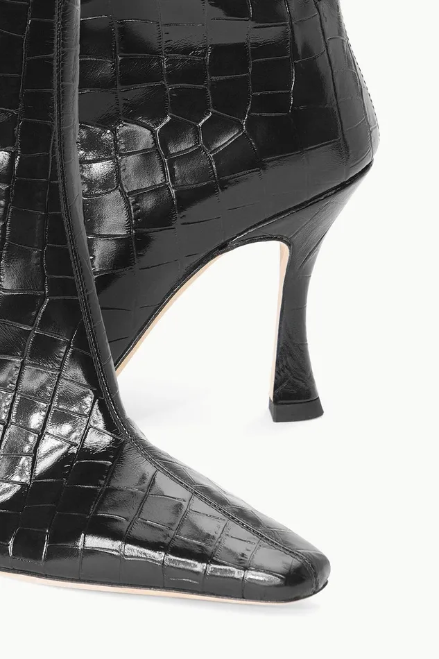 Women STAUD Boots CAMI BOOT BLACK CROC EMBOSSED Women STAUD Boots CAMI BOOT BLACK CROC EMBOSSED