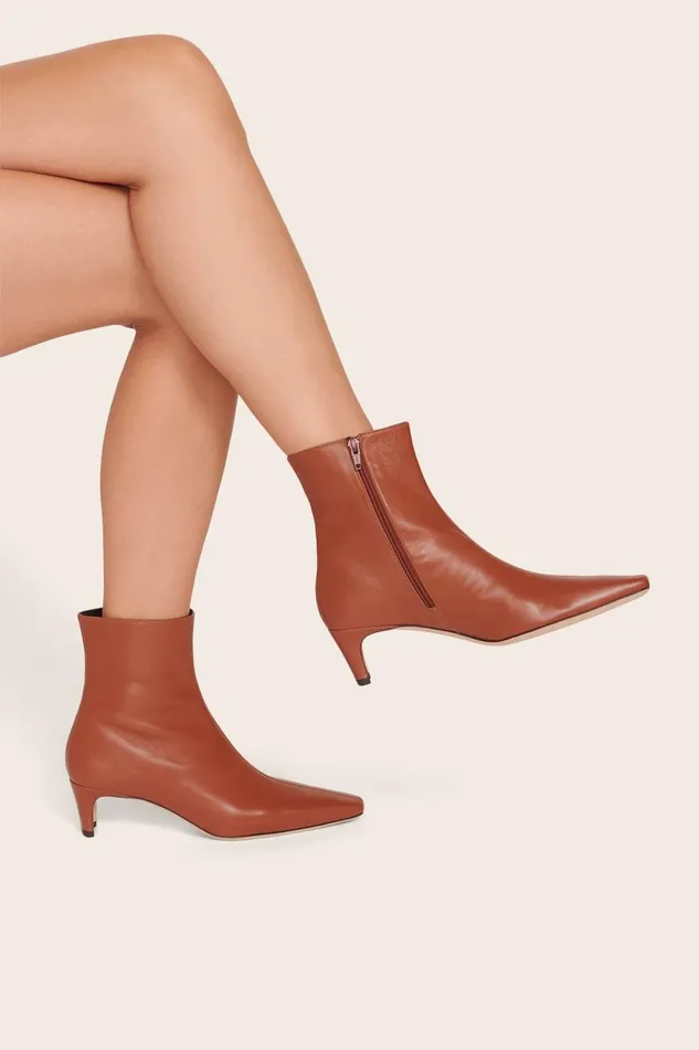 Women STAUD Boots WALLY ANKLE BOOT TAN