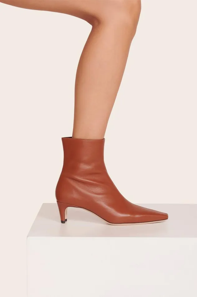 Women STAUD Boots WALLY ANKLE BOOT TAN