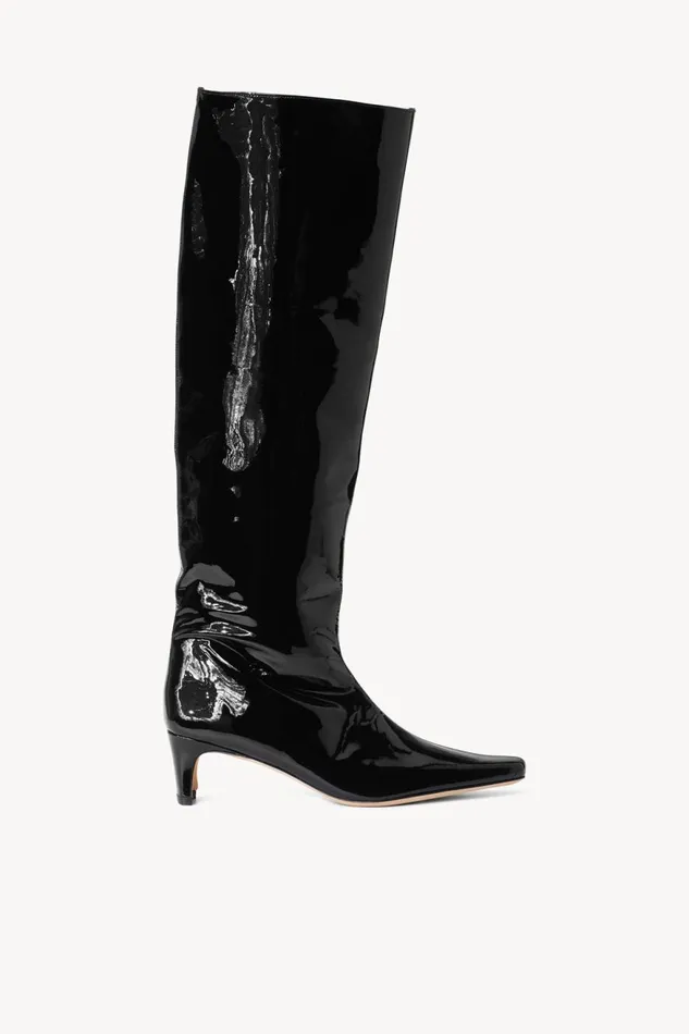 Women STAUD Boots WALLY BOOT BLACK PATENT