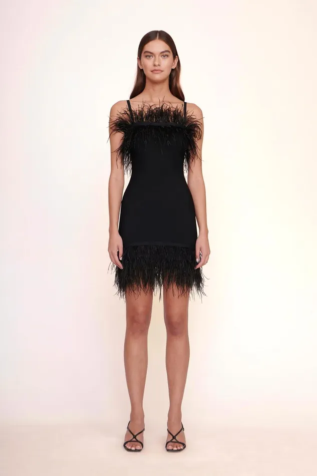 Women STAUD Dresses ETTA DRESS BLACK