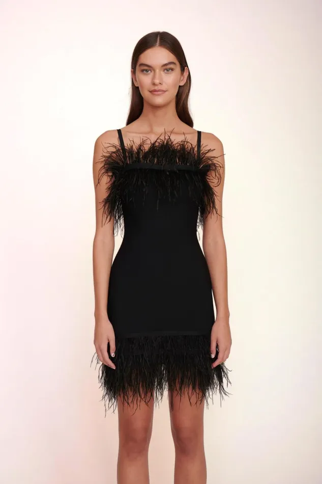 Women STAUD Dresses ETTA DRESS BLACK