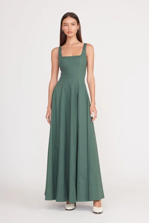 Women STAUD Dresses MAXI WELLS DRESS PINE