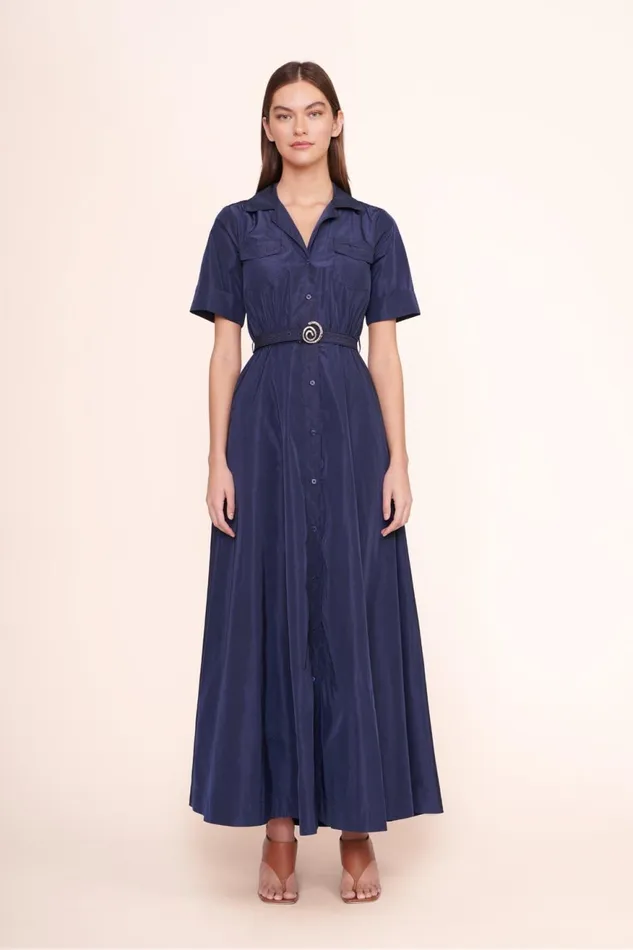 Women STAUD Dresses SWIRL SHIRT DRESS NAVY