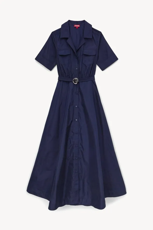 Women STAUD Dresses SWIRL SHIRT DRESS NAVY