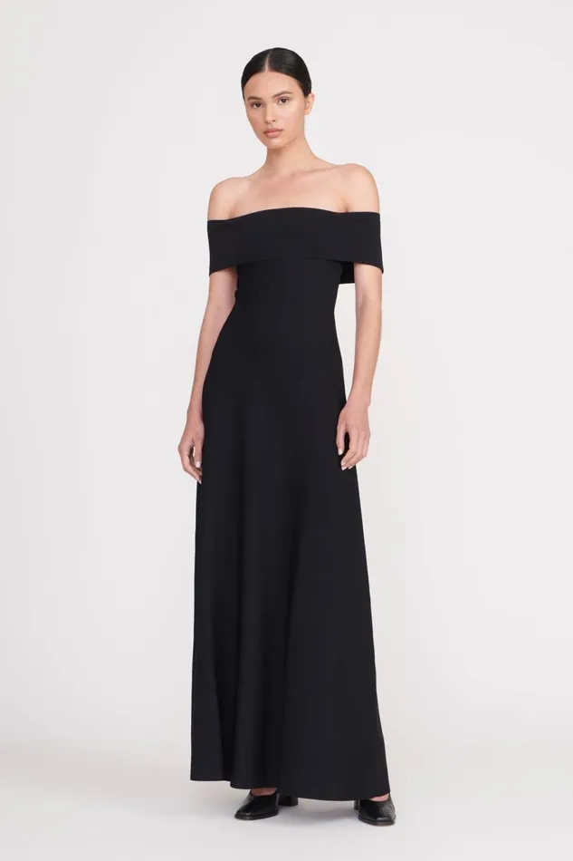 Women STAUD Knits ARTISTRY DRESS BLACK