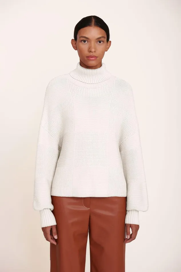 Women STAUD Knits BENNY SWEATER IVORY