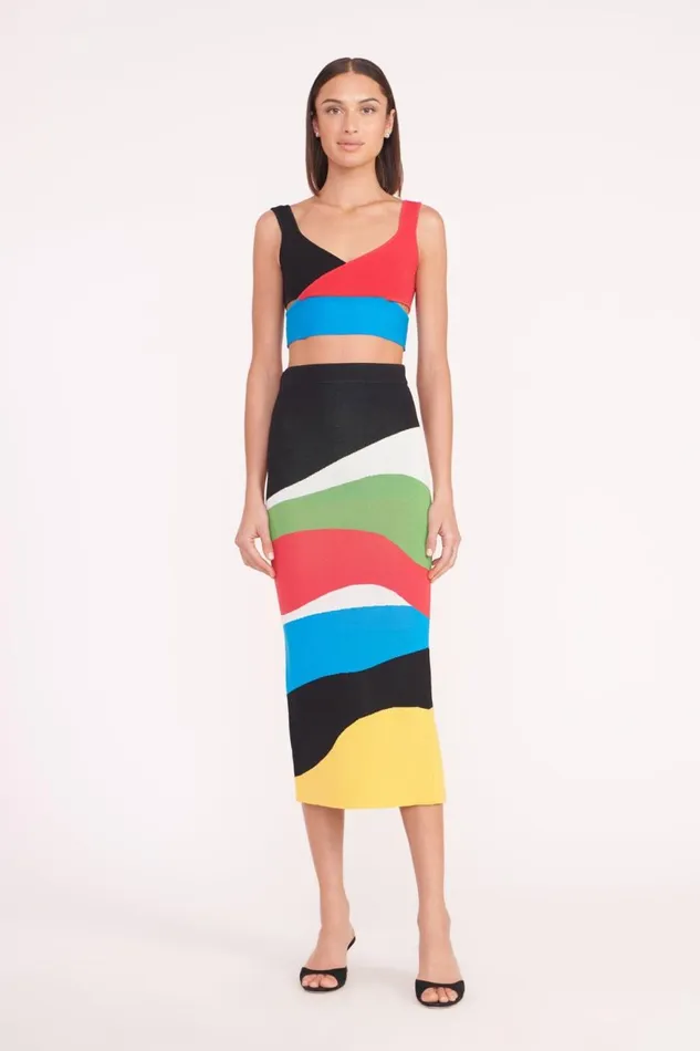 Women STAUD Knits KARINA SKIRT MARBLE WAVE