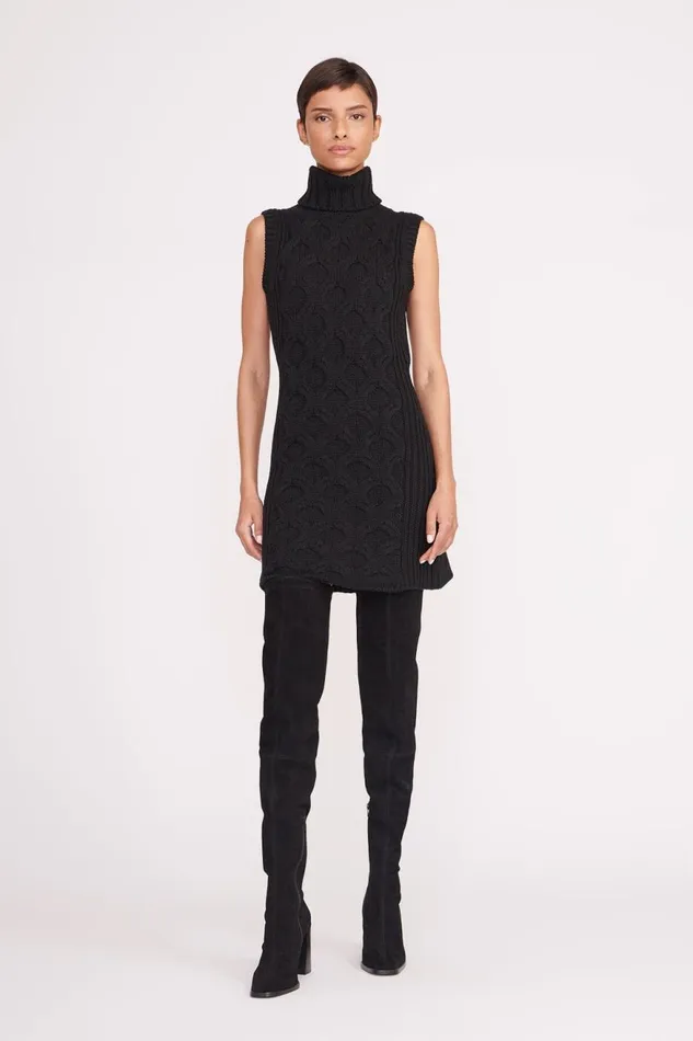 Women STAUD Knits MOD DRESS BLACK