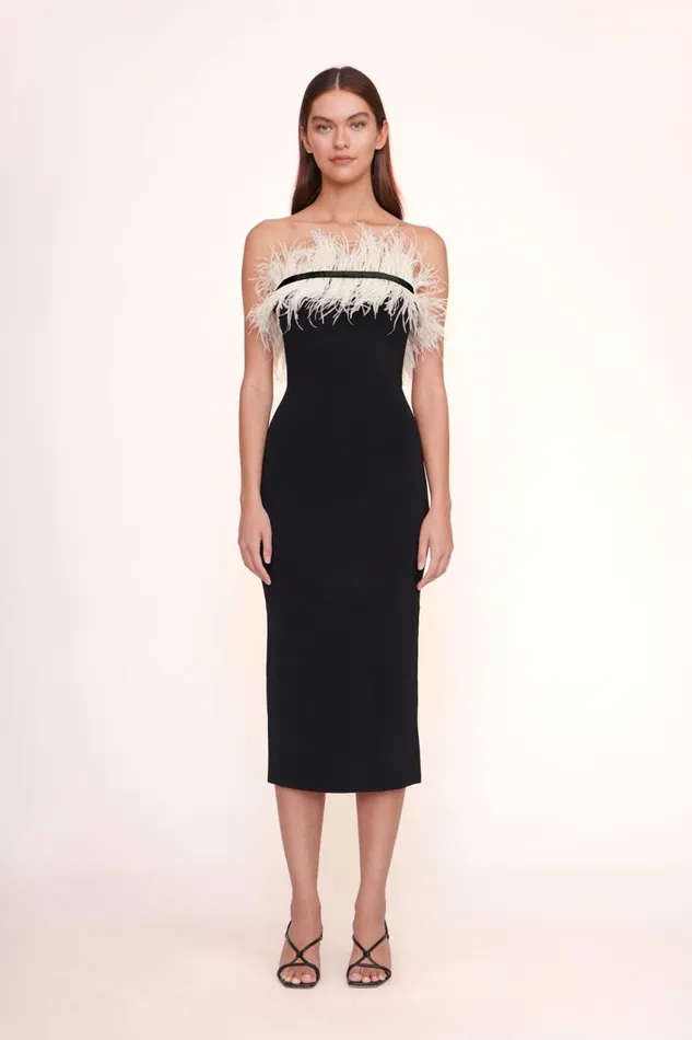 Women STAUD Occasion Dresses NELLIE DRESS BLACK IVORY