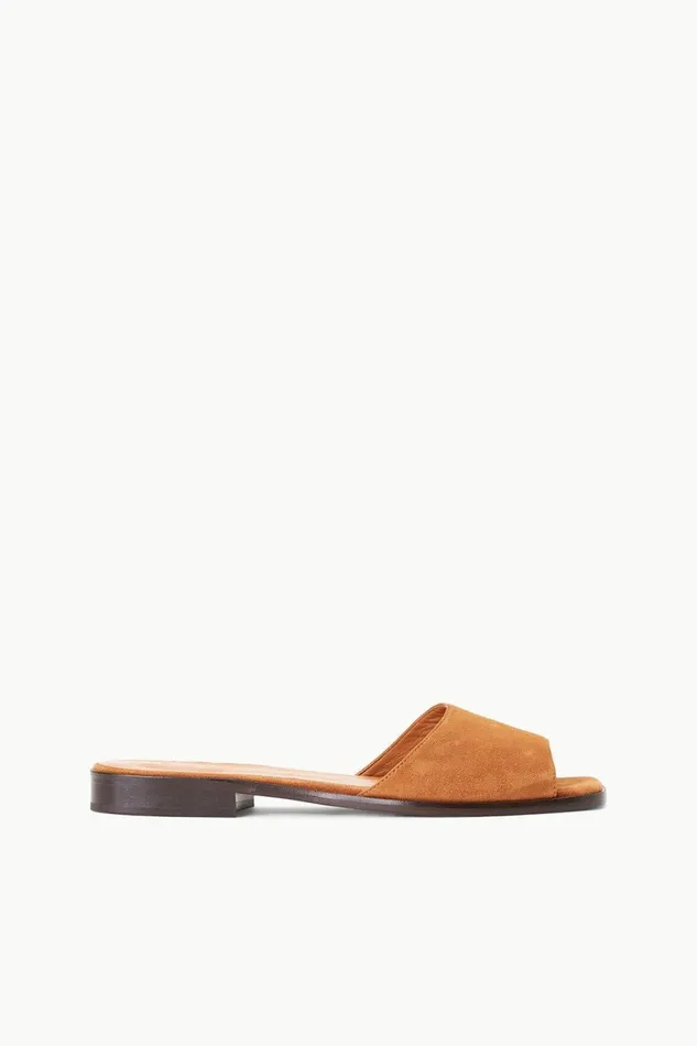 Women STAUD Sandals CASPIAN SLIDE TAN SUEDE