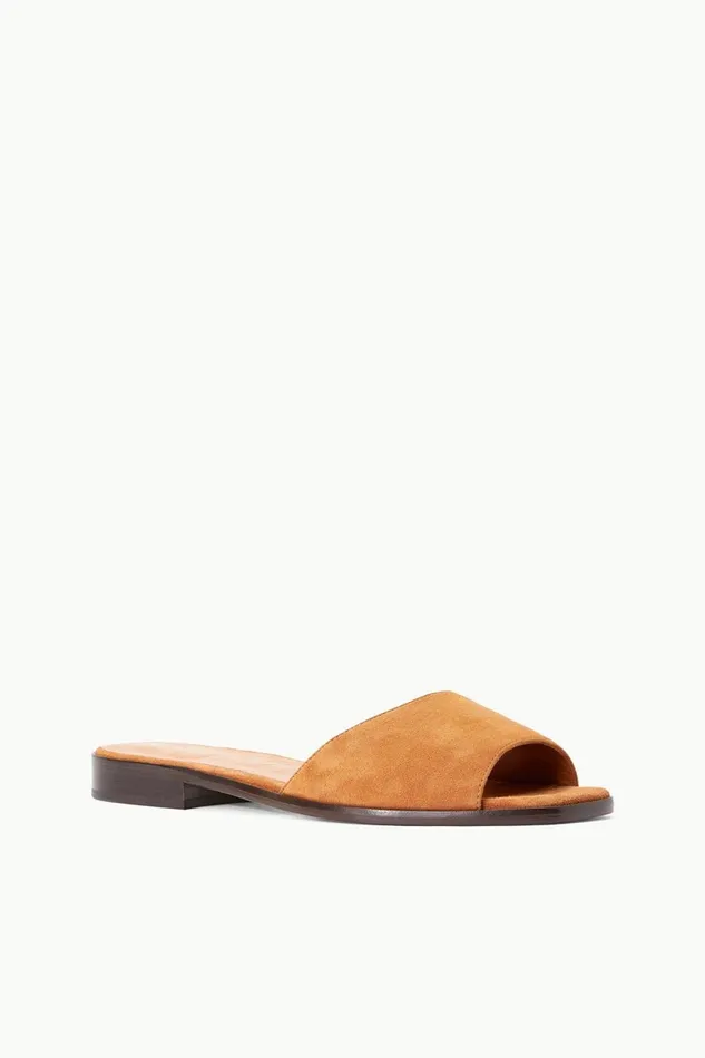 Women STAUD Sandals CASPIAN SLIDE TAN SUEDE