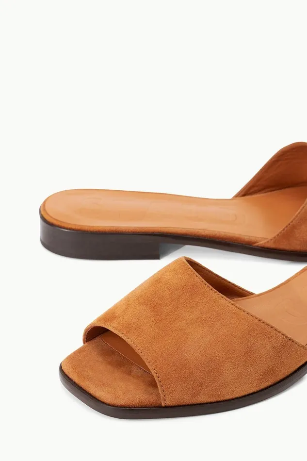 Women STAUD Sandals CASPIAN SLIDE TAN SUEDE