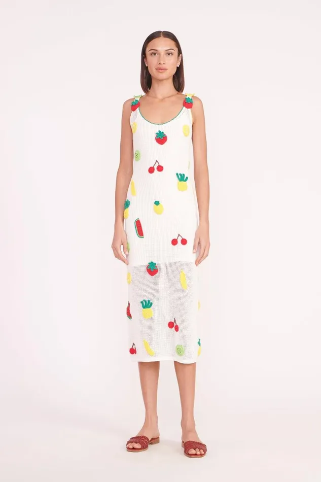 Women STAUD Swim MARACUYA DRESS CROCHET FRUIT
