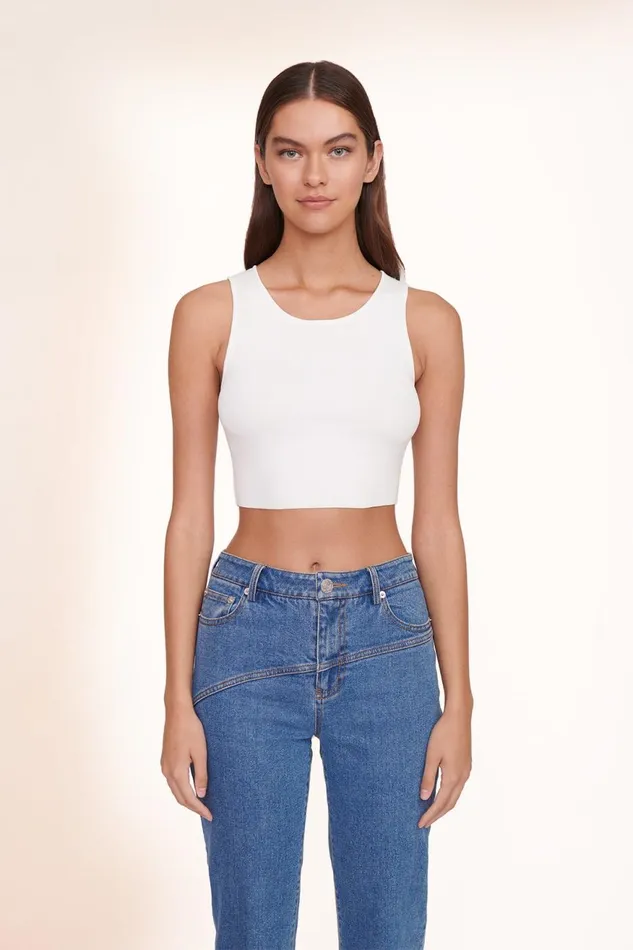 Women STAUD Tops NOOR TOP WHITE