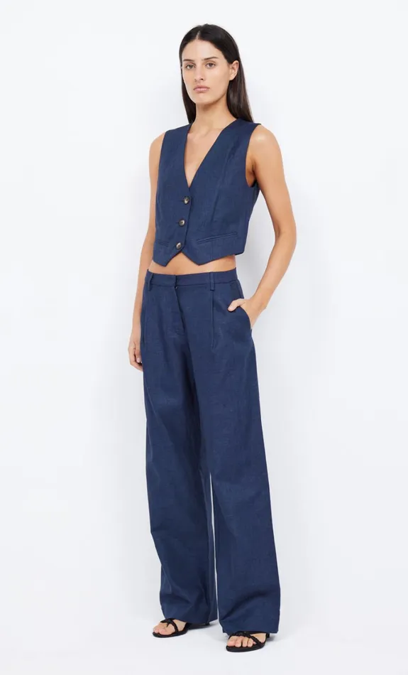 Women Tops Bec Bridge MADDOX CUT OUT VEST Indigo