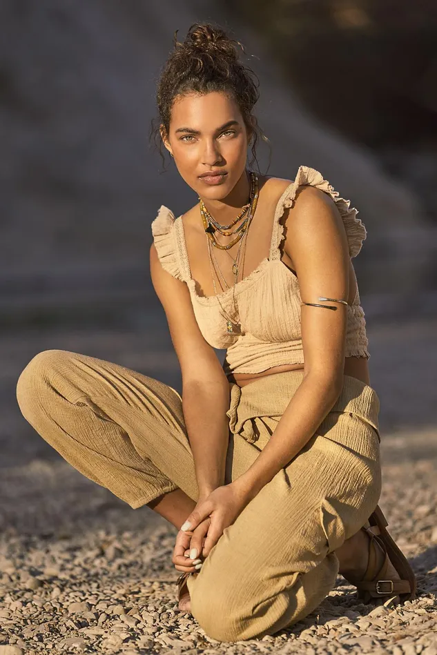 Women Tops Free People A Summer Fave Top Sepia Tone