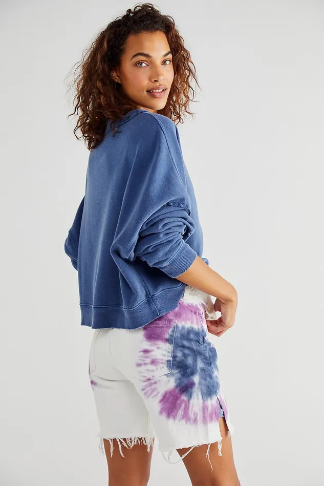 Women Tops Free People Parker Pullover Shaded Lake
