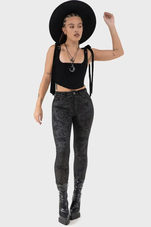 Women Trousers and Jeans Killstar Nora Trousers BLACK LILY